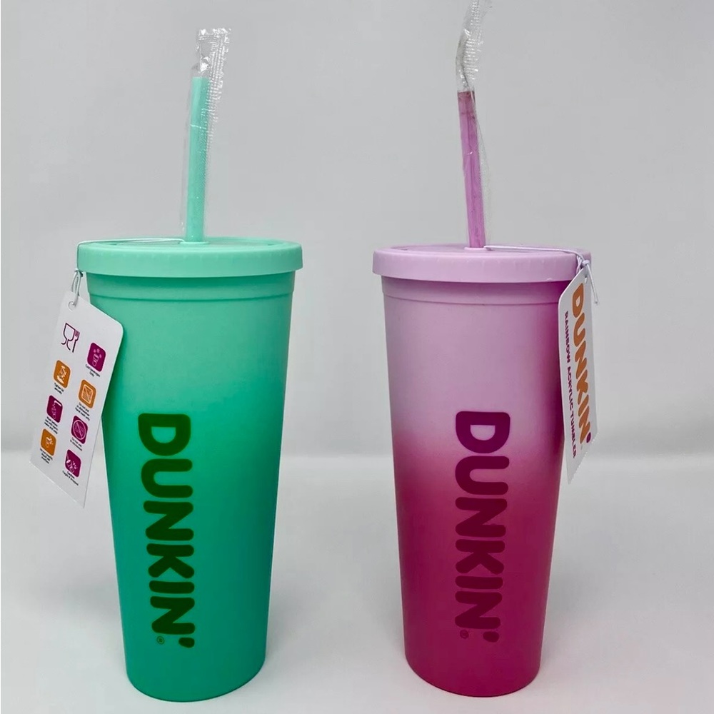 Dunkin' Donuts Rainbow acrylic tumbler Set